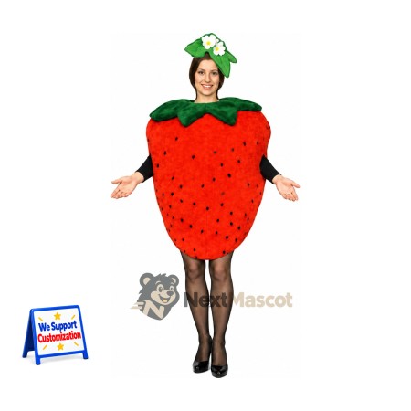 Strawberry Mascot Costume - Open Face Strawberry Mascot Costume - Open Face