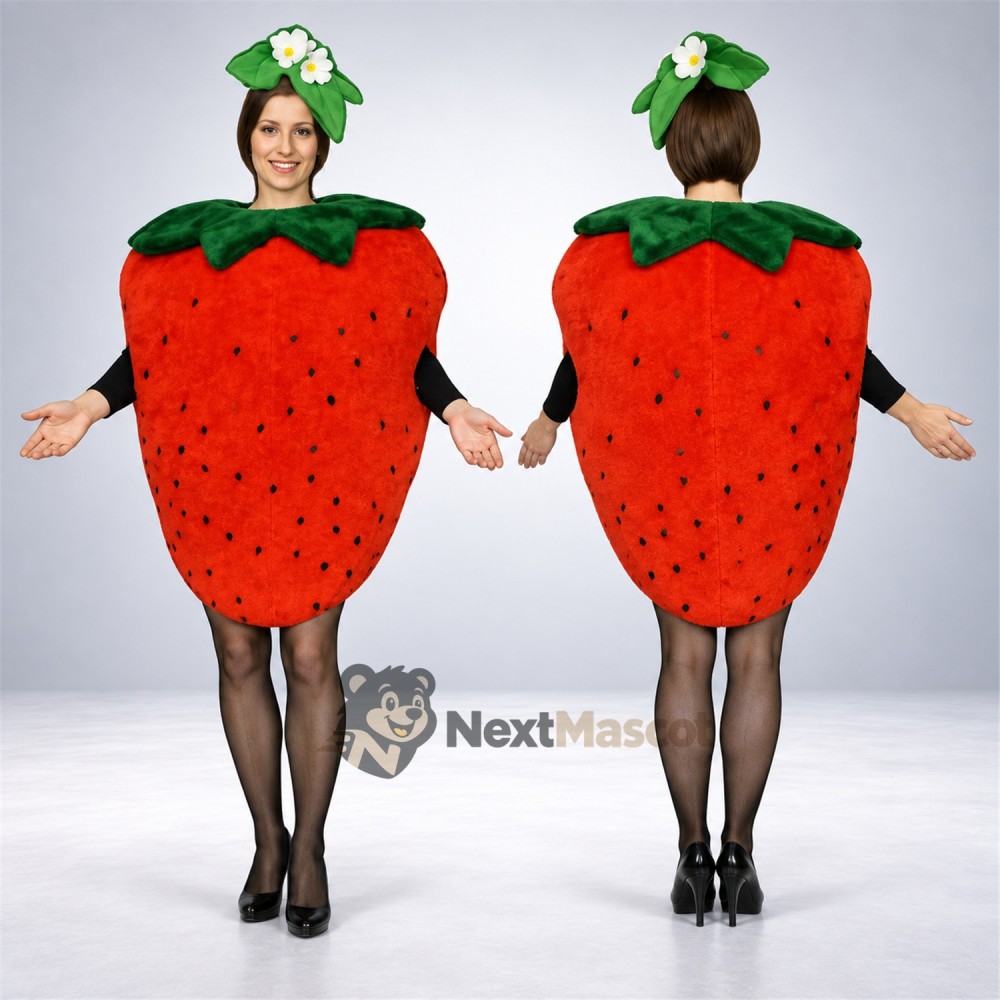 Strawberry Mascot Costume - Open Face Strawberry Mascot Costume - Open Face