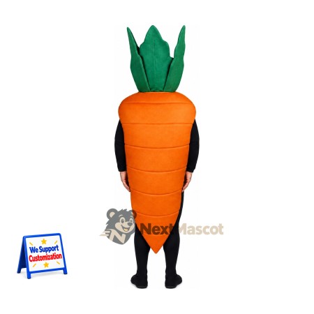Carrot Mascot Costume - Open Face for Food Festivals Carrot Mascot Costume - Open Face for Food Festivals