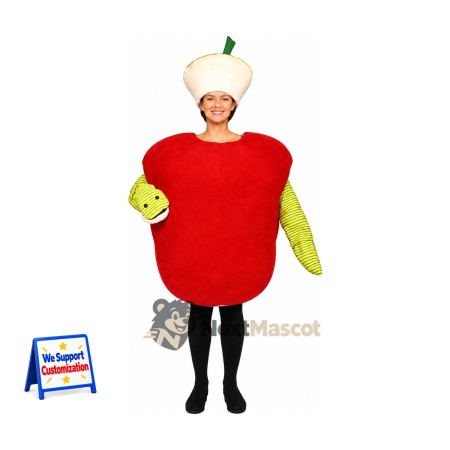 Bell Pepper Mascot Costume - Red, Open Face Bell Pepper Mascot Costume - Red, Open Face