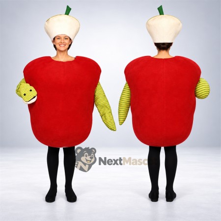 Bell Pepper Mascot Costume - Red, Open Face Bell Pepper Mascot Costume - Red, Open Face