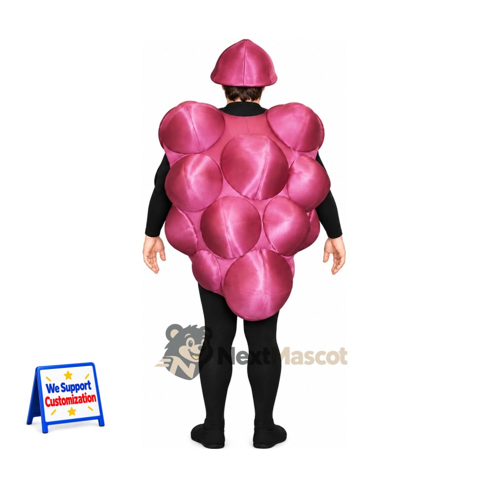 Grapes Mascot Costume - Purple, Open Face Grapes Mascot Costume - Purple, Open Face
