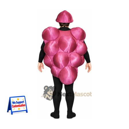 Grapes Mascot Costume - Purple, Open Face Grapes Mascot Costume - Purple, Open Face