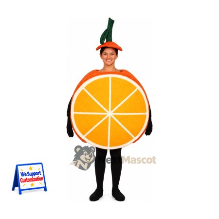 Orange Slice Mascot Costume - Open Face Orange Slice Mascot Costume - Open Face