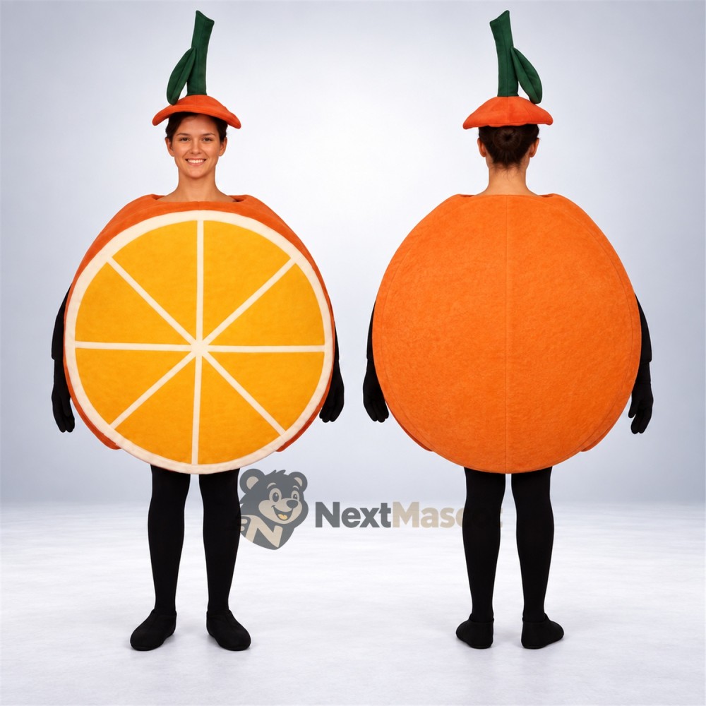 Orange Slice Mascot Costume - Open Face Orange Slice Mascot Costume - Open Face