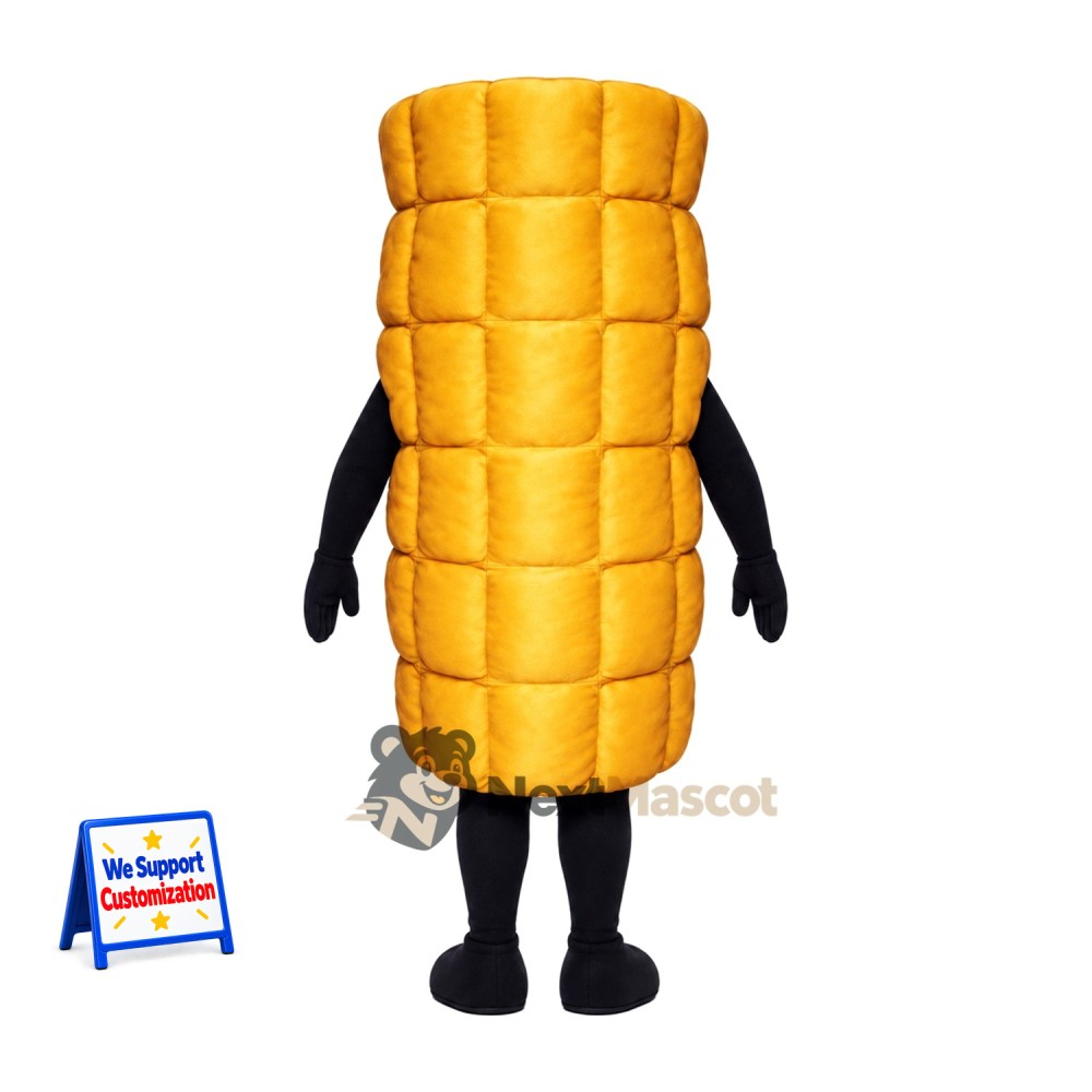 Corn Cob Mascot Costume - Big Smile and Black Legs Corn Cob Mascot Costume - Big Smile and Black Legs