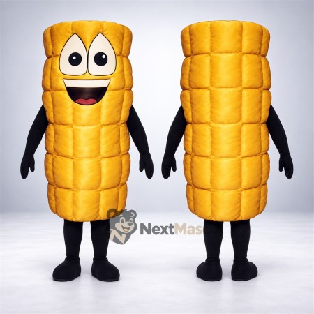 Corn Cob Mascot Costume - Big Smile and Black Legs Corn Cob Mascot Costume - Big Smile and Black Legs