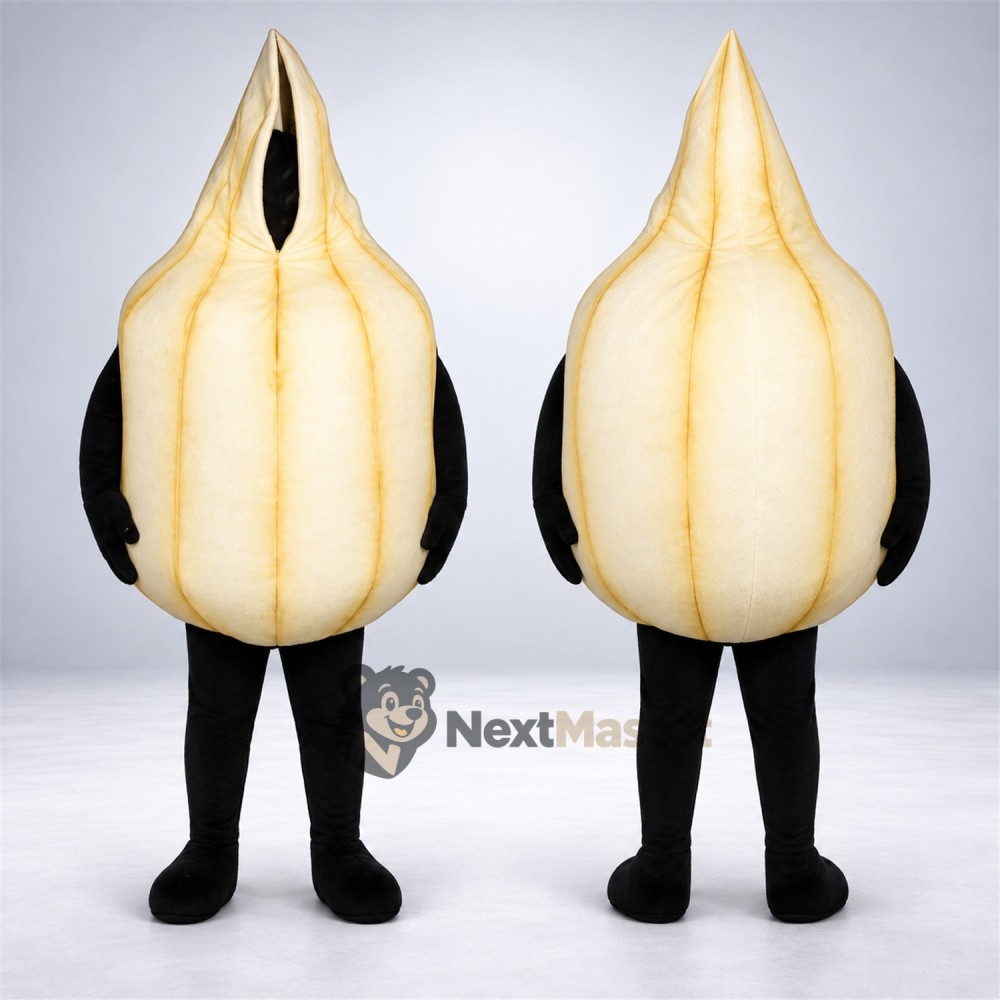 Garlic Mascot Costume for Food Fairs Garlic Mascot Costume for Food Fairs
