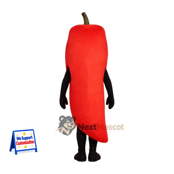 Chili Pepper Mascot Costume - Red for Food Festivals Chili Pepper Mascot Costume - Red for Food Festivals