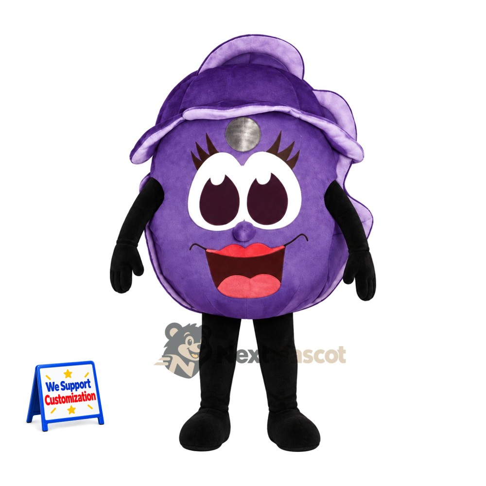 Cabbage Mascot Costume - Purple, Big Smile