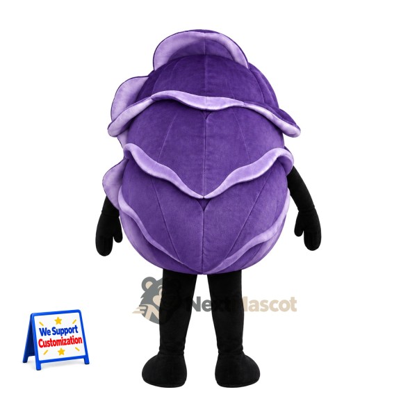 Cabbage Mascot Costume - Purple, Big Smile