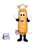 Bread Mascot Costume - Chef Hat and White Gloves