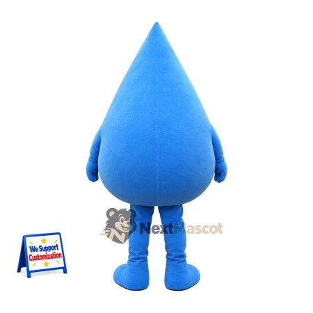Water Drop Mascot Costume - Blue, Blue Hands and Boots Water Drop Mascot Costume - Blue, Blue Hands and Boots