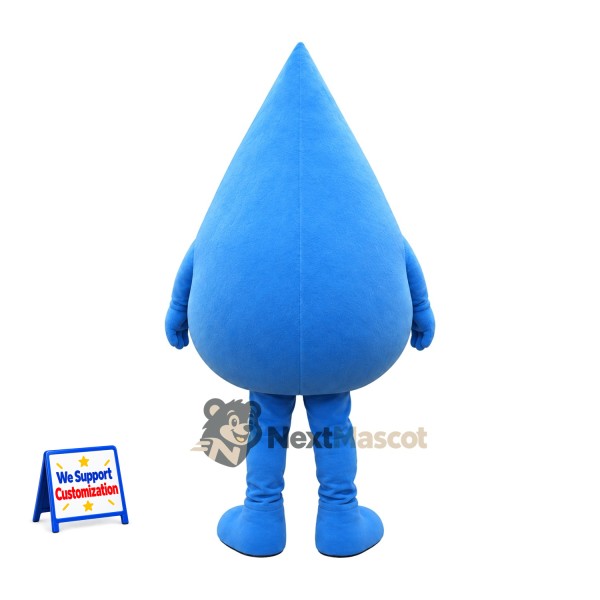 Water Drop Mascot Costume - Blue, Blue Hands and Boots Water Drop Mascot Costume - Blue, Blue Hands and Boots