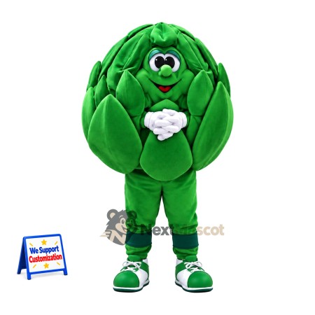 Artichoke Mascot Costume - Green Sneakers