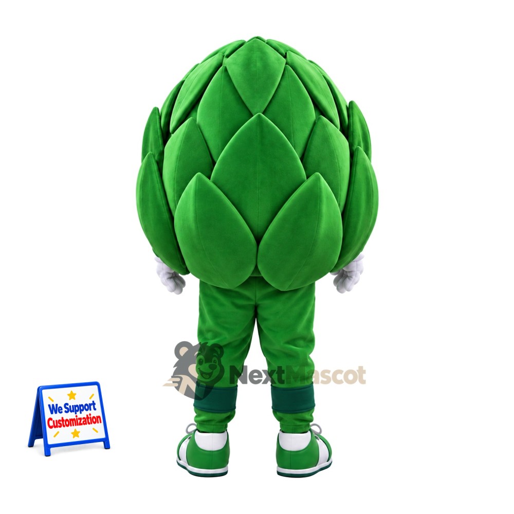 Artichoke Mascot Costume - Green Sneakers