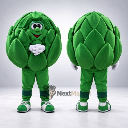 Artichoke Mascot Costume - Green Sneakers
