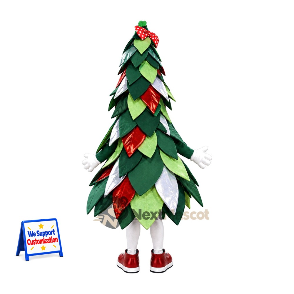 Christmas Tree Mascot Costume - Red Sneakers