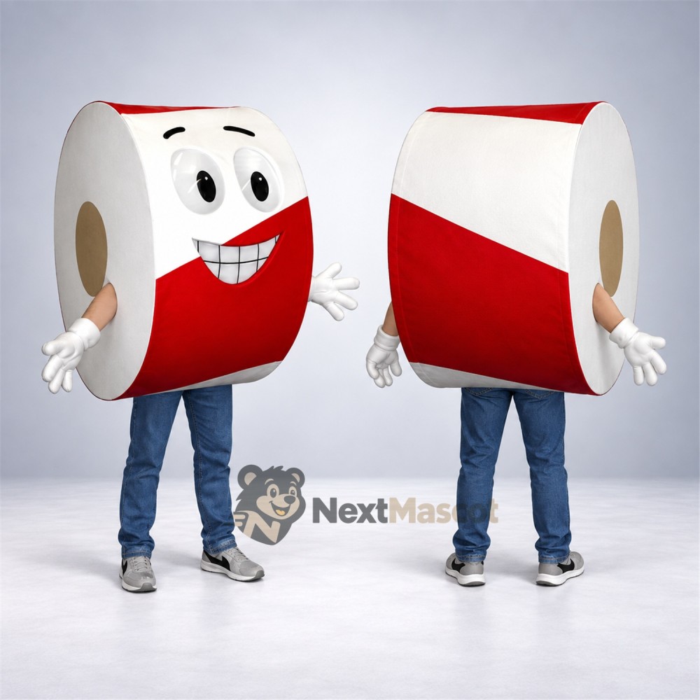 Toilet Paper Roll Mascot Costume for Parades Toilet Paper Roll Mascot Costume for Parades