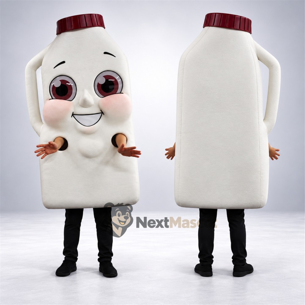 Milk Bottle Mascot Costume for Food Festivals Milk Bottle Mascot Costume for Food Festivals