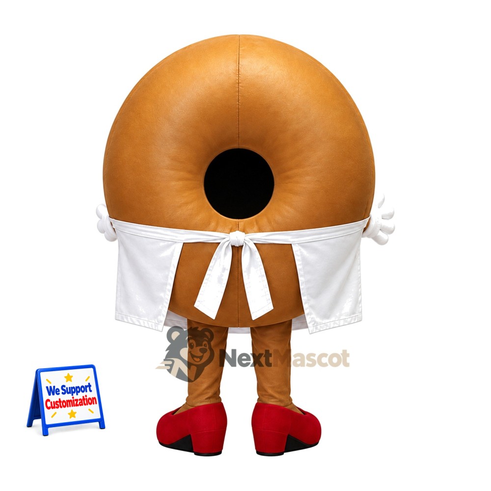Donut Mascot Costume - White Apron Donut Mascot Costume - White Apron