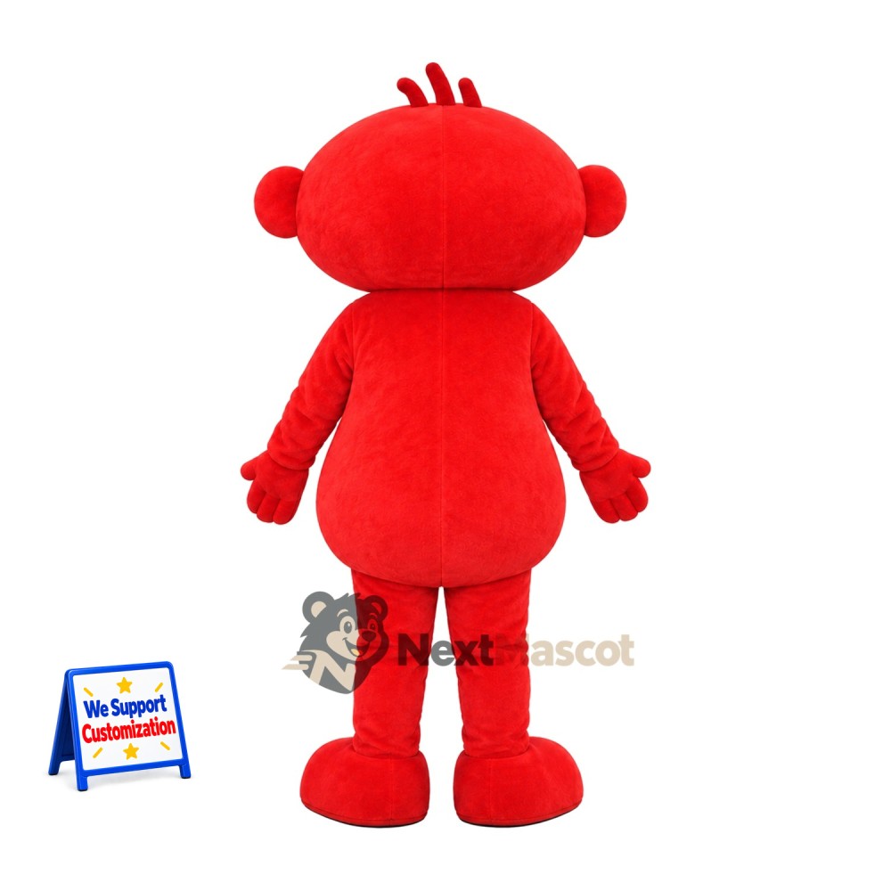 Head Character Mascot Costume - Red, Round Head Character Mascot Costume - Red, Round