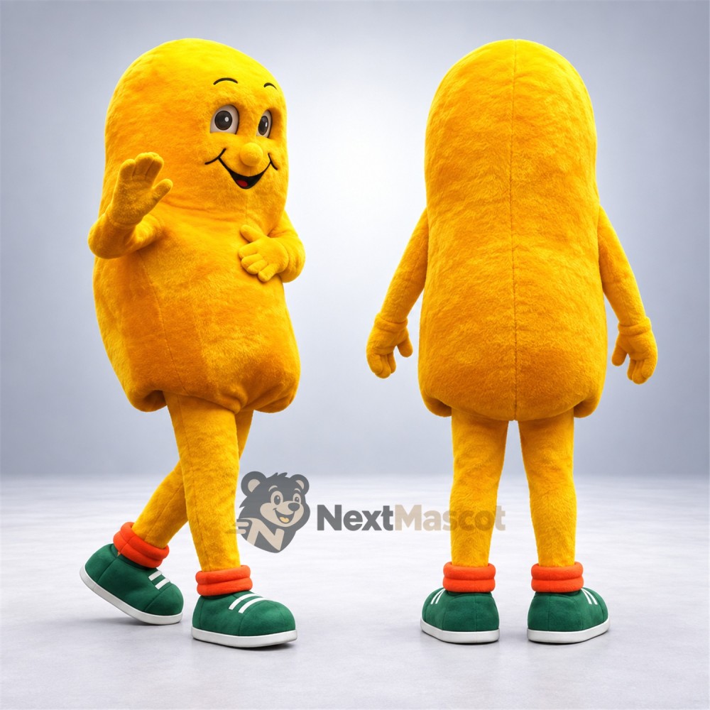 Chicken Nugget Mascot Costume - Green Sneakers Chicken Nugget Mascot Costume - Green Sneakers