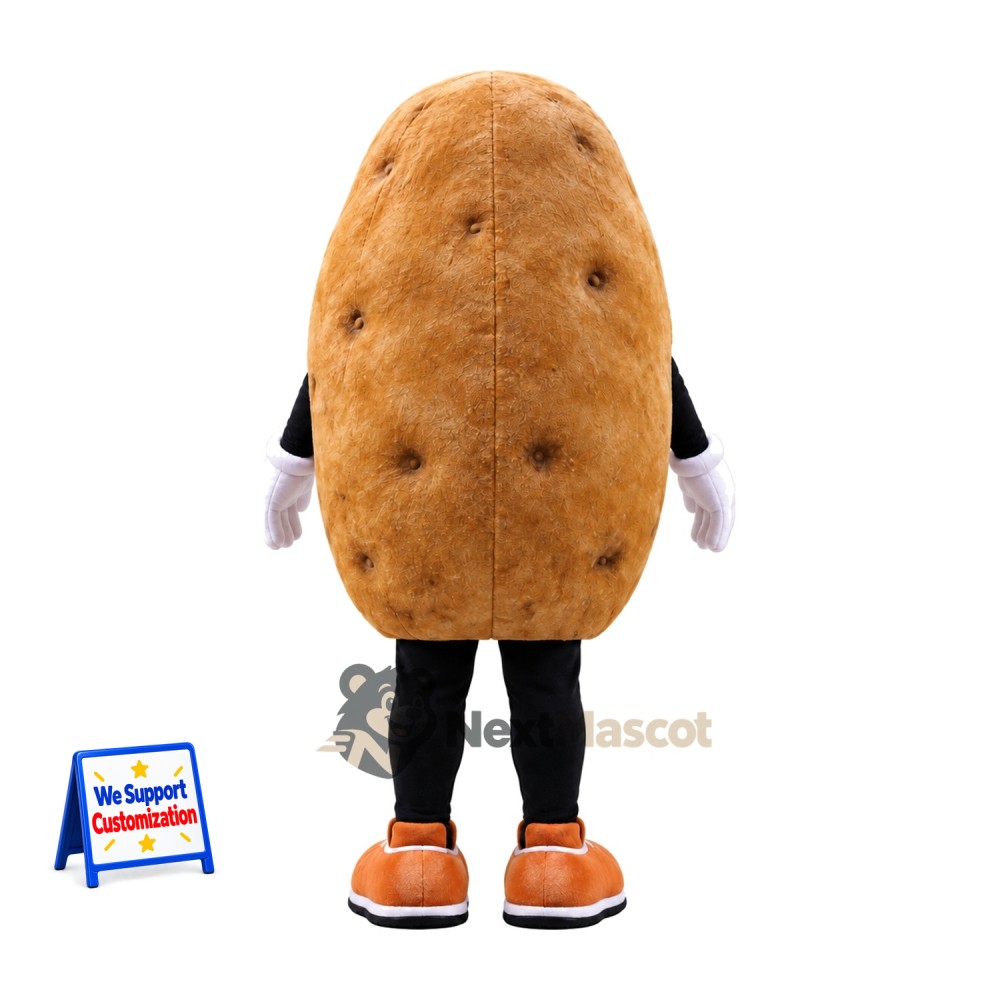 Potato Mascot Costume - White Gloves and Orange Sneakers Potato Mascot Costume - White Gloves and Orange Sneakers