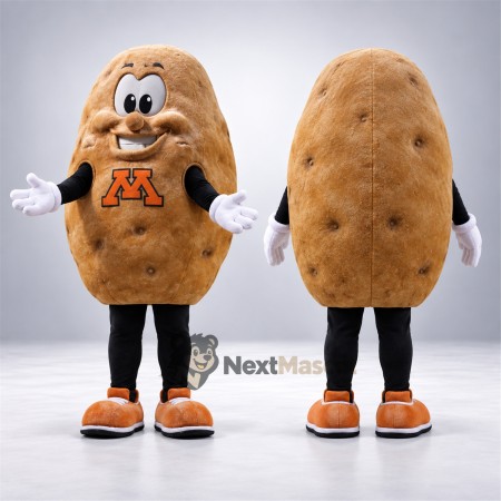 Potato Mascot Costume - White Gloves and Orange Sneakers Potato Mascot Costume - White Gloves and Orange Sneakers