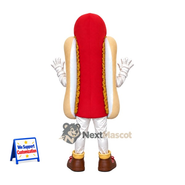 Hot Dog Mascot Costume - Red Sausage and White Legs Hot Dog Mascot Costume - Red Sausage and White Legs