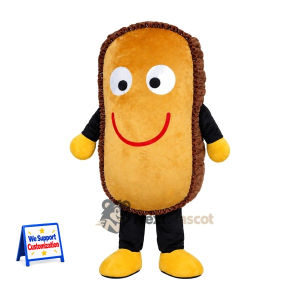 Toast Mascot Costume - Yellow Shoes