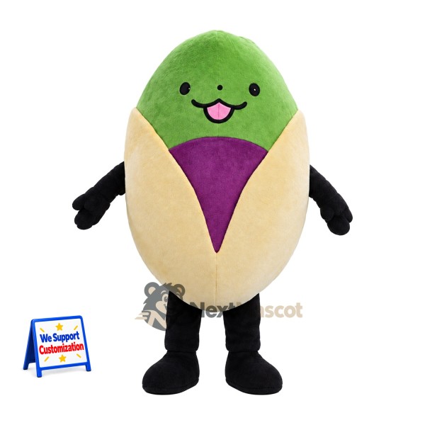 Pistachio Mascot Costume for Food Festivals