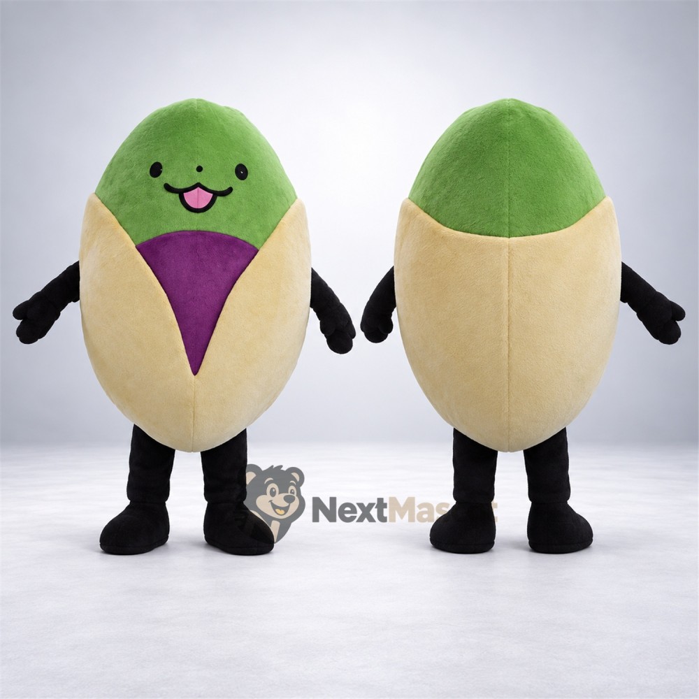 Pistachio Mascot Costume for Food Festivals Pistachio Mascot Costume for Food Festivals