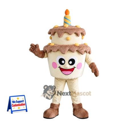 Birthday Cake Mascot Costume - Single Candle Birthday Cake Mascot Costume - Single Candle