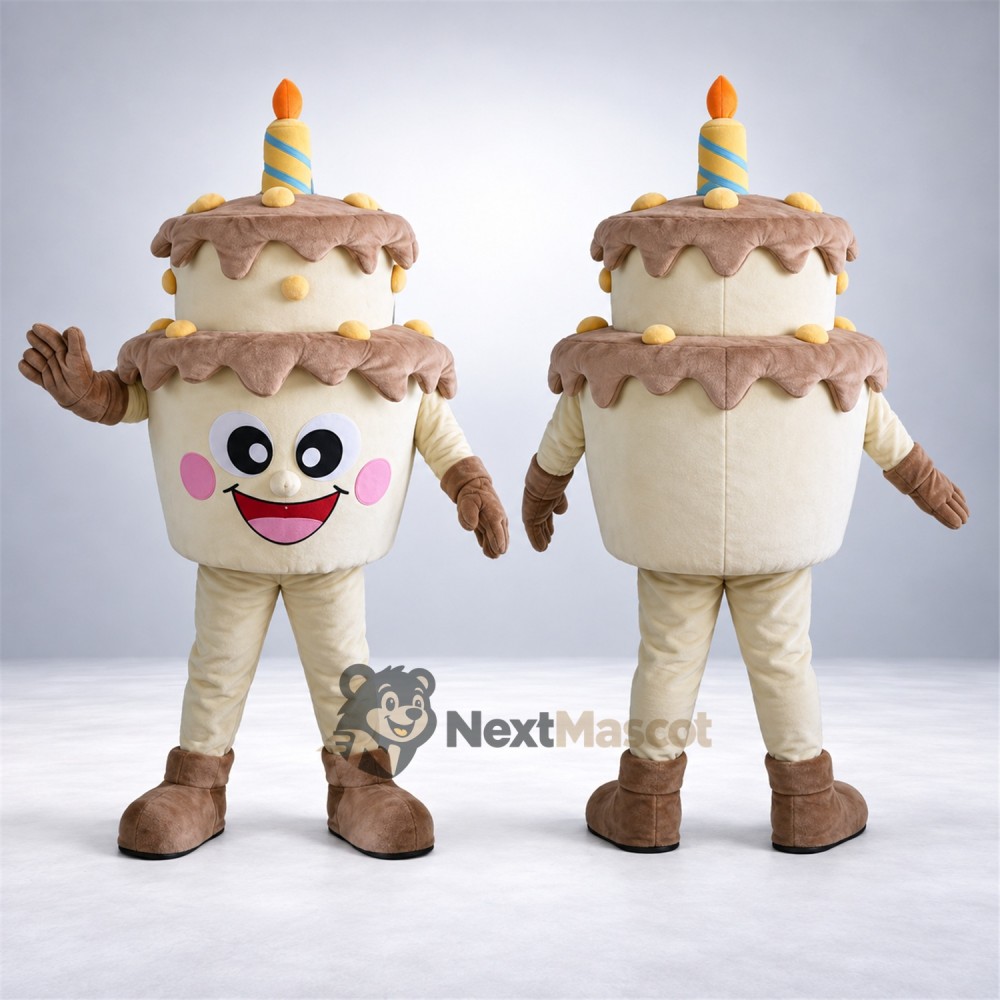 Birthday Cake Mascot Costume - Single Candle Birthday Cake Mascot Costume - Single Candle