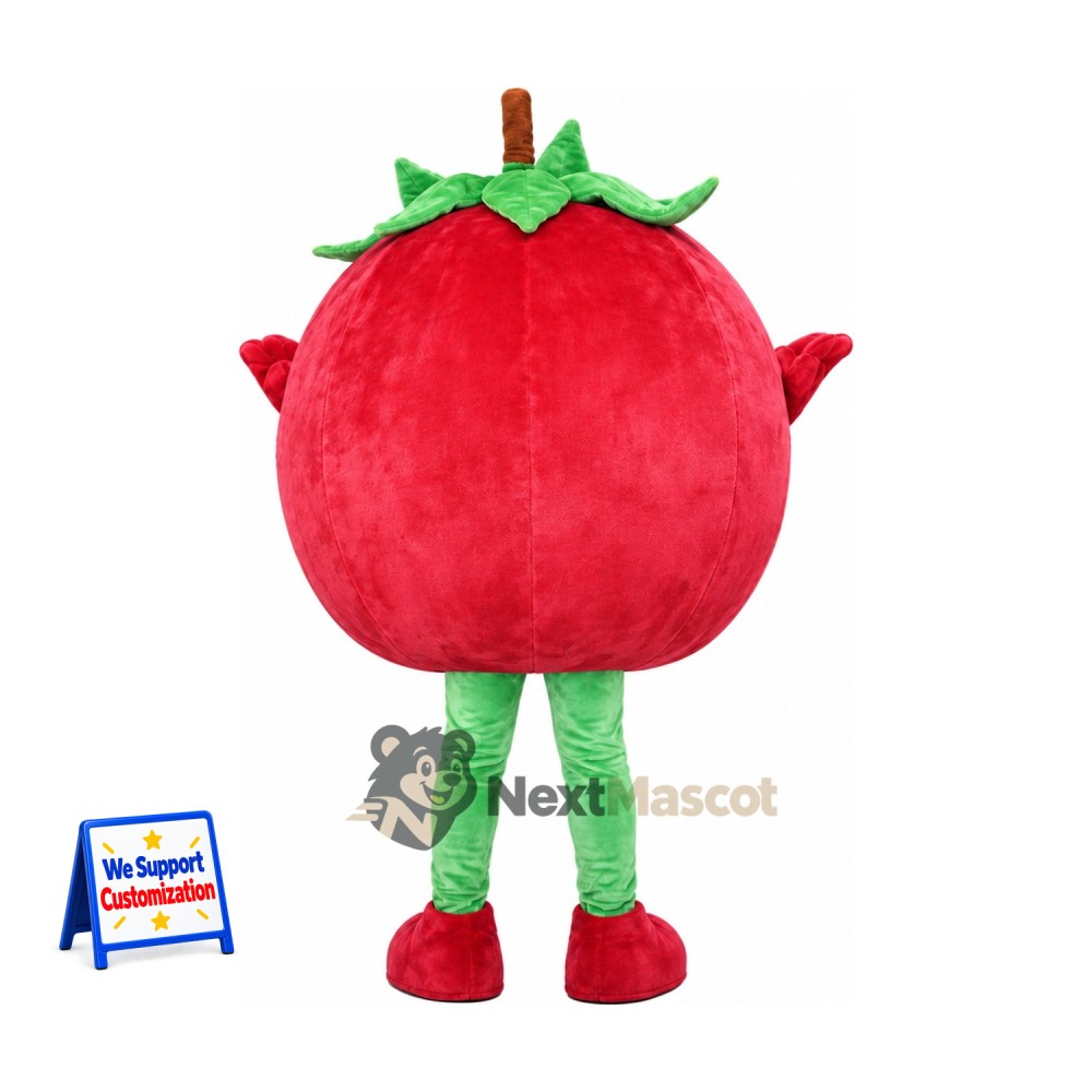 Tomato Mascot Costume - Green Legs and Red Shoes Tomato Mascot Costume - Green Legs and Red Shoes