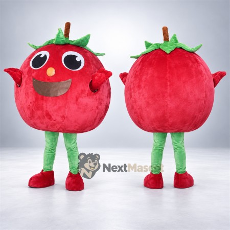 Tomato Mascot Costume - Green Legs and Red Shoes Tomato Mascot Costume - Green Legs and Red Shoes
