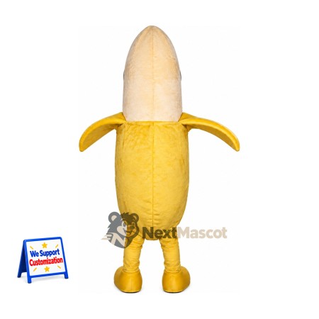 Peeled Banana Mascot Costume for Restaurant Events Peeled Banana Mascot Costume for Restaurant Events