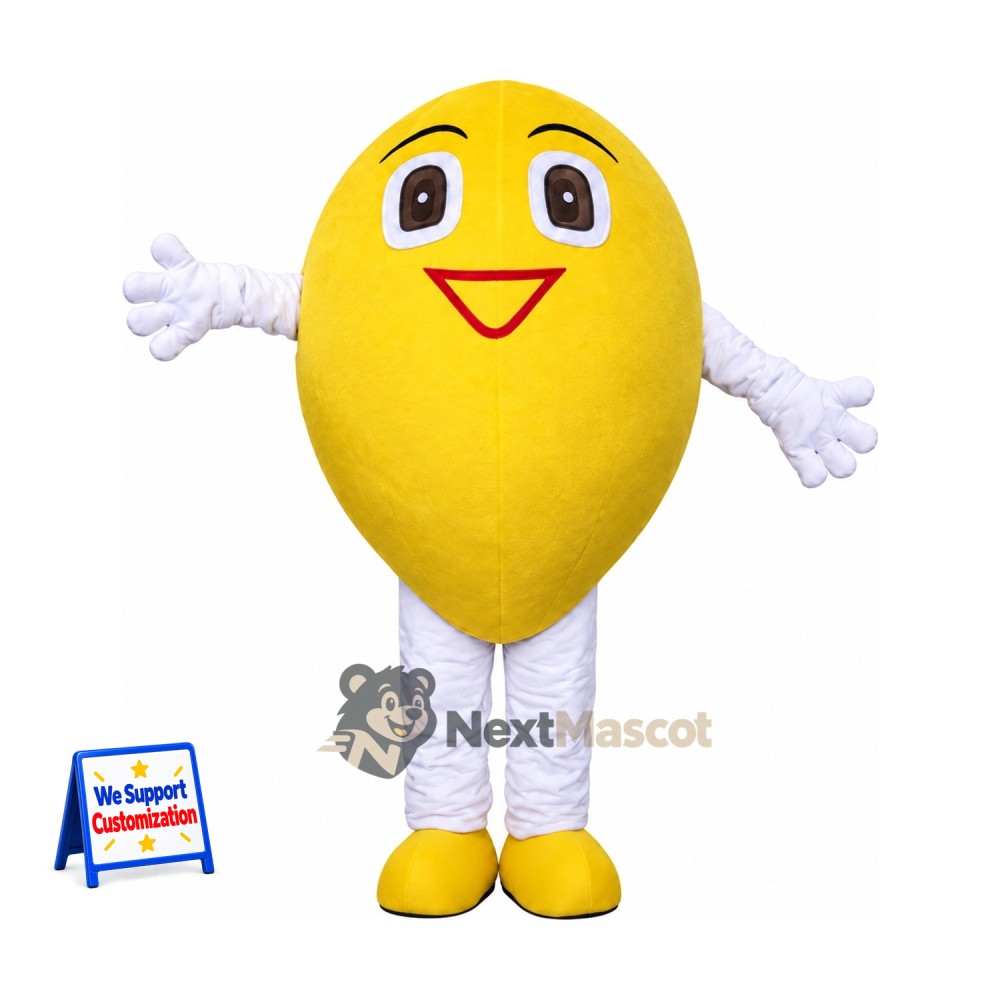 Lemon Mascot Costume - White Pants and Yellow Shoes Lemon Mascot Costume - White Pants and Yellow Shoes