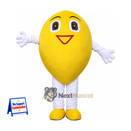 Lemon Mascot Costume - White Pants and Yellow Shoes Lemon Mascot Costume - White Pants and Yellow Shoes