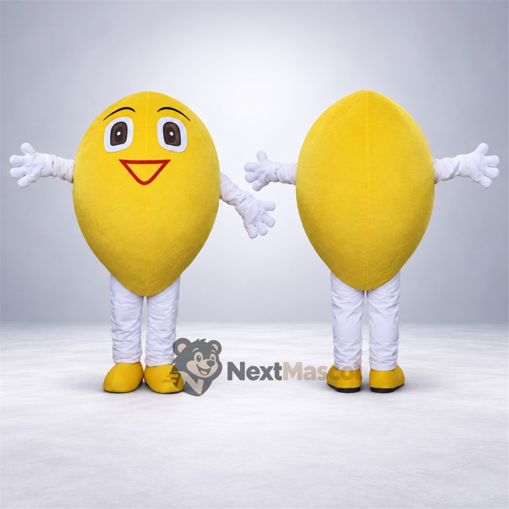 Lemon Mascot Costume - White Pants and Yellow Shoes Lemon Mascot Costume - White Pants and Yellow Shoes