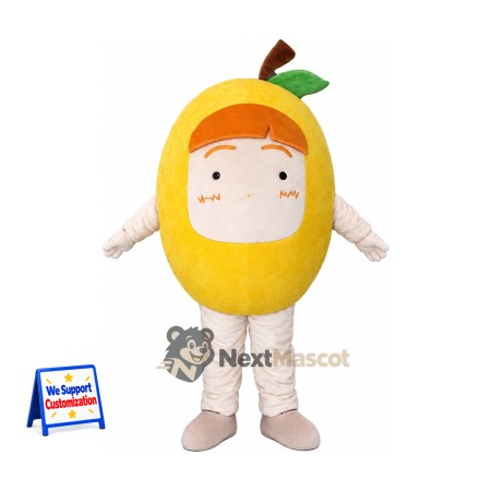 Fruit Head Character Mascot Costume - Yellow Fruit Head Character Mascot Costume - Yellow