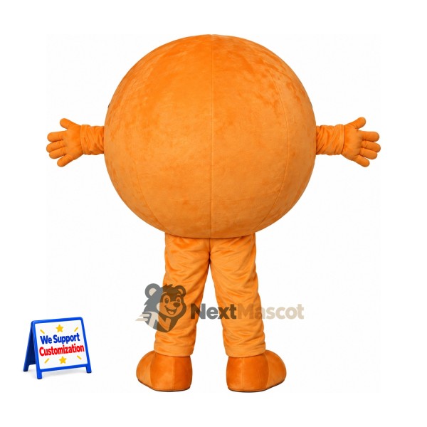 Smiley Face Mascot Costume - Orange, Orange Legs Smiley Face Mascot Costume - Orange, Orange Legs