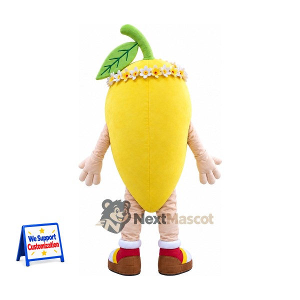 Mango Mascot Costume - Flower Crown Mango Mascot Costume - Flower Crown