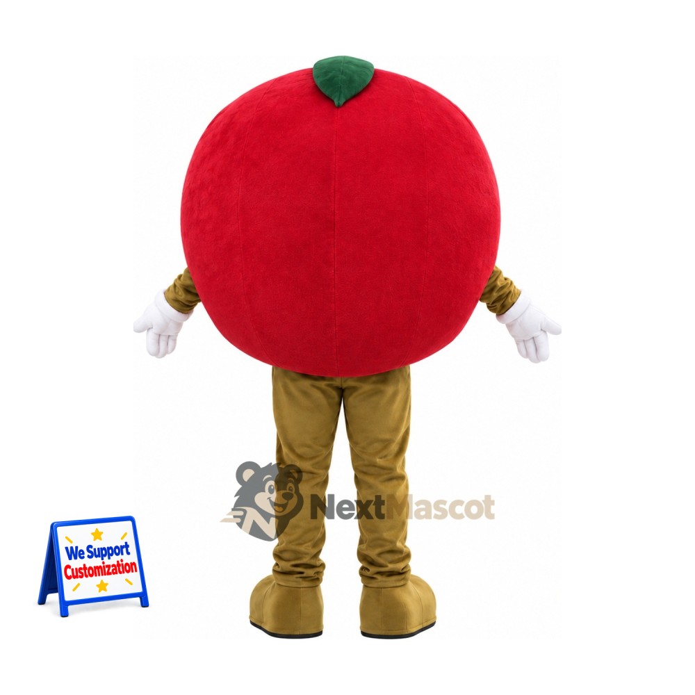 Apple Mascot Costume - Red, Brown Legs Apple Mascot Costume - Red, Brown Legs
