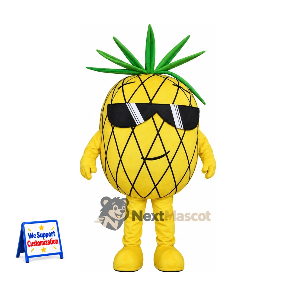 Pineapple Mascot Costume - Sunglasses for Food Festivals Pineapple Mascot Costume - Sunglasses for Food Festivals