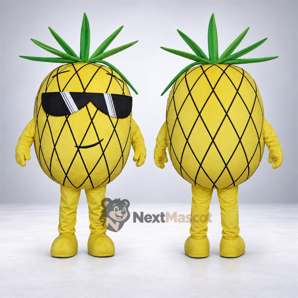 Pineapple Mascot Costume - Sunglasses for Food Festivals Pineapple Mascot Costume - Sunglasses for Food Festivals