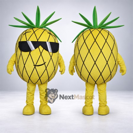 Pineapple Mascot Costume - Sunglasses for Food Festivals Pineapple Mascot Costume - Sunglasses for Food Festivals