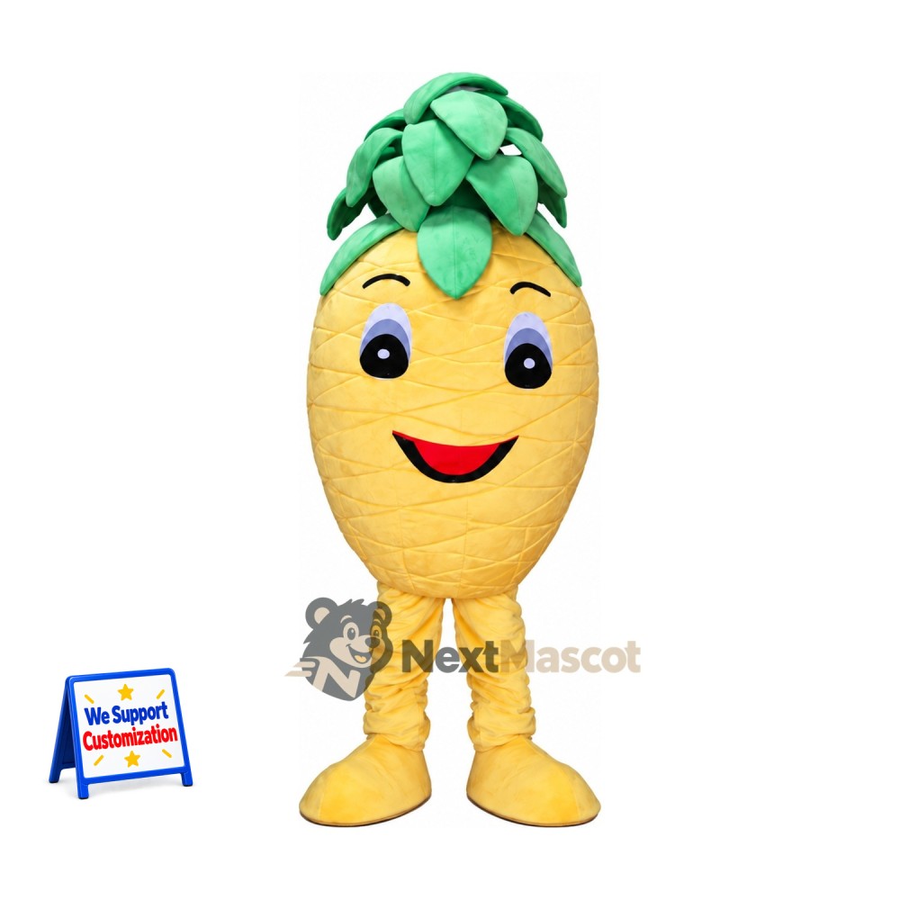 Pineapple Mascot Costume - Layered Green Leaves Pineapple Mascot Costume - Layered Green Leaves