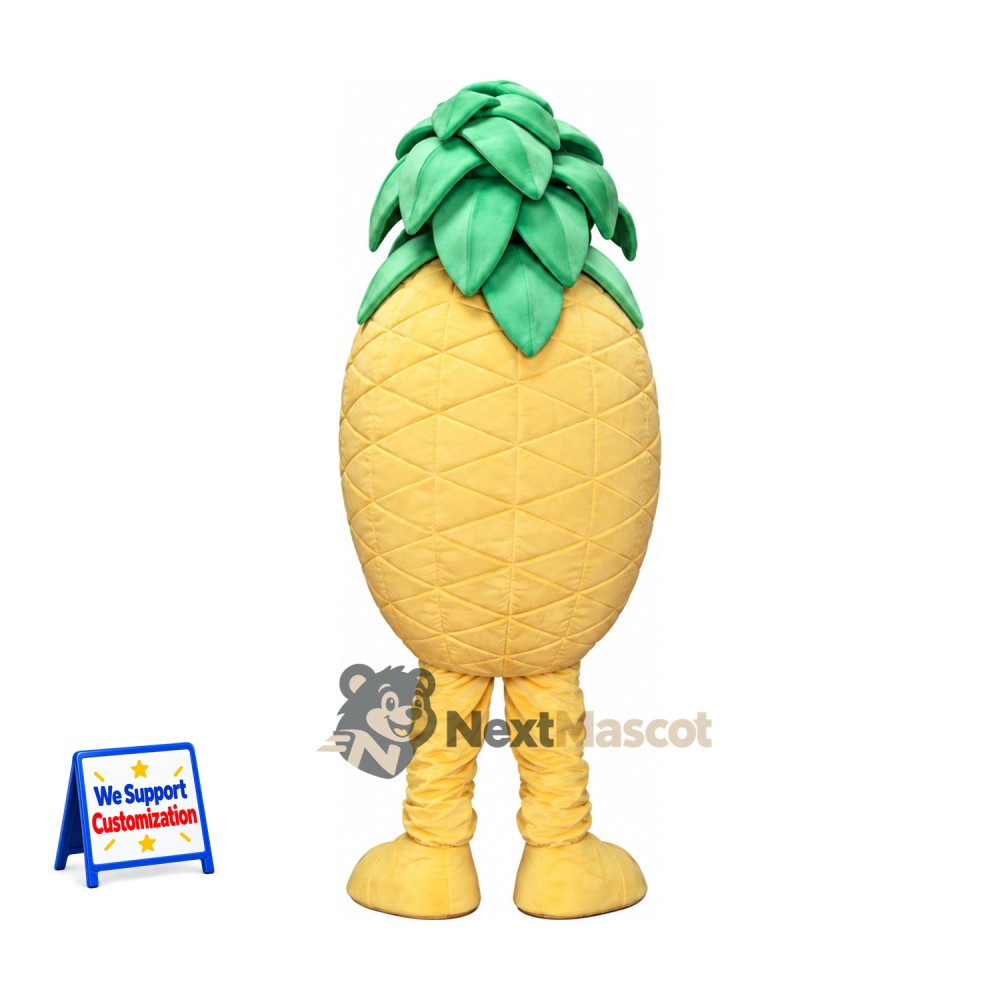 Pineapple Mascot Costume - Layered Green Leaves Pineapple Mascot Costume - Layered Green Leaves